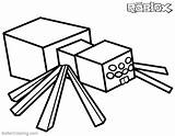 Minecraft Coloring Pages Roblox Spider Drawing Herobrine Colouring Sword Zombie Villager Printable Squid Creeper Clipartmag Adults Diamond Skeleton Mutant Color sketch template