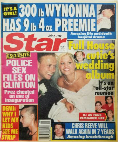 star tabloid july 9 1996 full house dj wedding demi moore police
