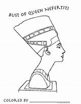 Nefertiti Warhol Escultura Egipto Getdrawings sketch template