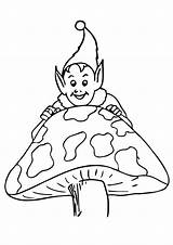 Mushroom Pilz Elf sketch template