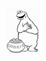 Cookie Monster Coloring Pages Printable Kids Bright Colors Favorite Color Choose sketch template