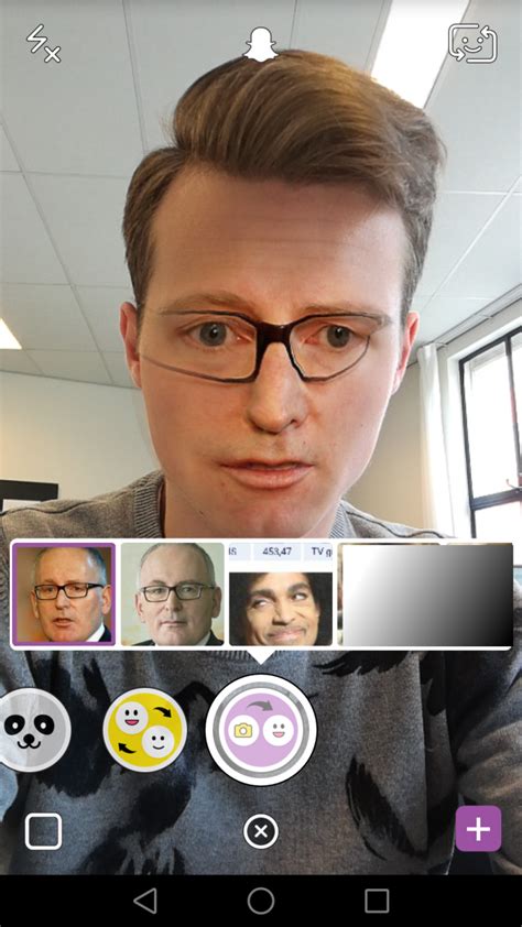 snapchat faceswap met opgeslagen fotos op je android