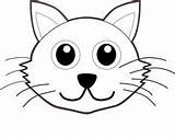 Coloring Face Cat Pages Getcolorings sketch template
