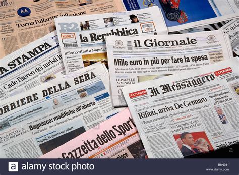 italian newspapers stock photo alamy