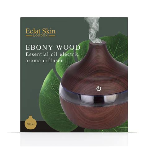 Ebony Wood Essential Oil Diffuser 300ml Eclatskin London