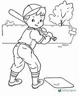 Baseball Coloring Pages Kids Sports Printable Sheet Color Print Boy Boys Embroidery Sheets Quilts Cartoon Patterns Realistic Clipart Raisingourkids Bat sketch template