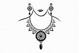 Clipart Jewellery Silhouette Jewellers Collection Necklace Illustration Vector Clipground Beautiful sketch template