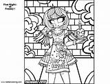 Fnaf Coloring Pages Chica Humanized Kids Printable sketch template