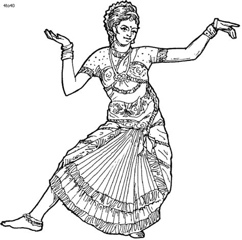 folk dances  india coloring pages bharatanatyam dance coloring page