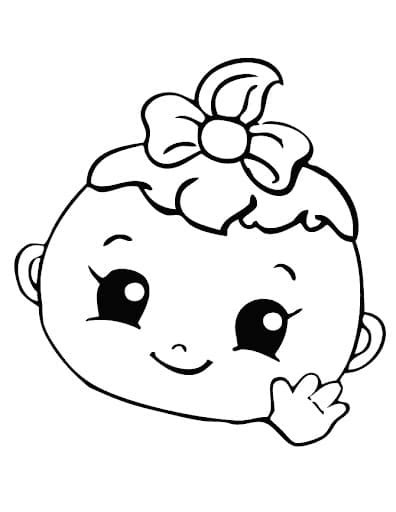 baby girl face coloring page  printable coloring pages  kids