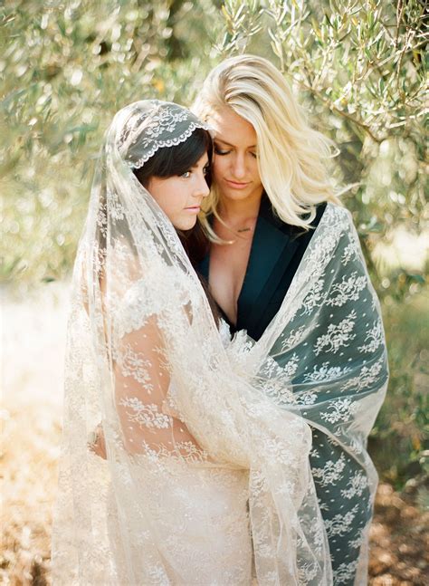 intimate wedding inspiration in the south of france lesbian bride