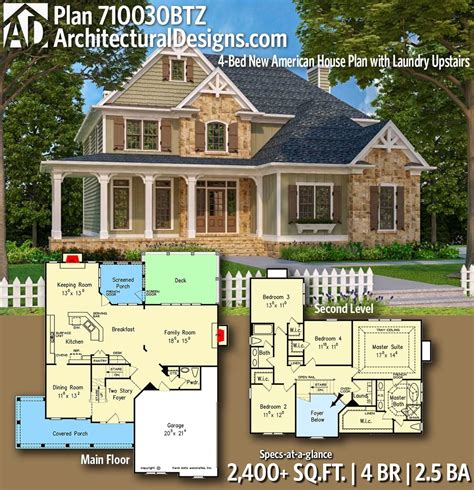 plan btz  bed  american house plan  laundry upstairs american house plans