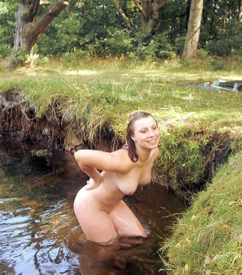nice russian girl posing naked outdoors and at bath russian sexy girls