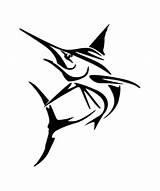 Marlin Swordfish Ikan Espadon Kartun Hitam Cliparts Poisson Aftershockdecals Hiu Pez Paus Gravure Dyr Gemt Clipartkey sketch template