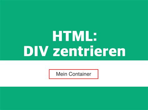 html div container zentrieren  gehts blogseitecom