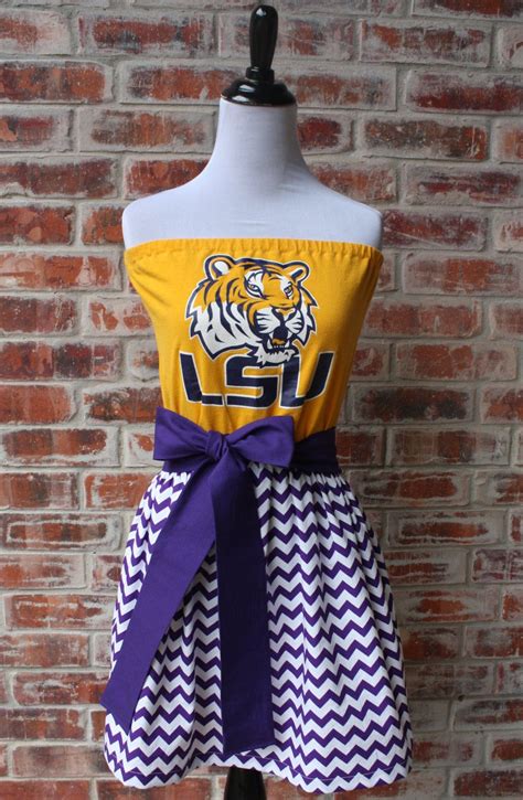 Lsu Tigers Game Day Strapless Dress By Jill Be Nimble On Etsy Great