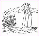 Moses Biblewise Dornbusch Ausmalbilder Ausmalen Brennende Dominical Kinder Malvorlagen Nile Brennender Busch Getcolorings Biblia sketch template