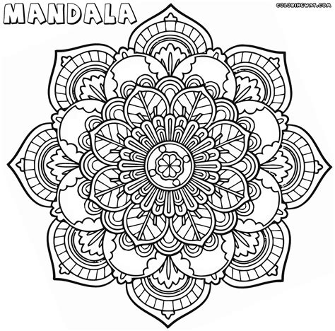 easy mandala colouring pages clip art library