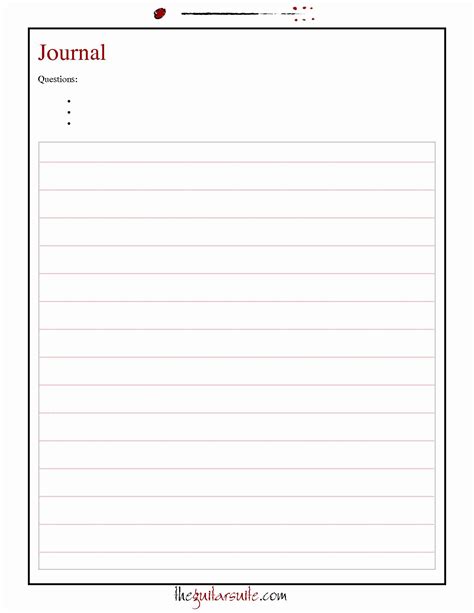 daily journal template
