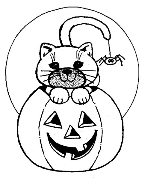 halloween cat  coloring page