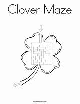 Maze Coloring Clover Favorites Login Add Shamrock sketch template