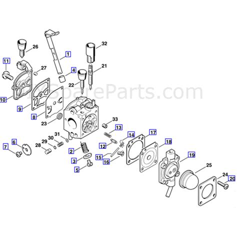 stihl bg   blower bgc parts diagram carburetor cq