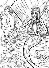 Coloring Mermaid Pages Dover Musings Mermaids Pretty Glass Inkspired Choose Board Google sketch template
