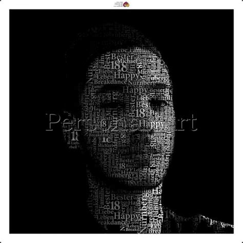 text portrait  words custom portraits collages usa