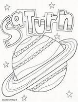 Planets Saturn sketch template