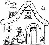 Coloring Printable Pages Book Print Children Cottage sketch template