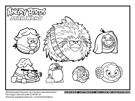 radkenz artworks gallery angry birds star wars coloring page