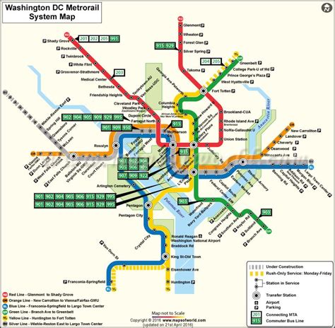 washington dc metro map washington dc subway map
