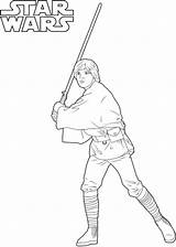 Luke Skywalker Wars Star Coloring Pages Printable Kids Cartoon A4 Coloringonly Categories sketch template
