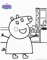 Pig Peppa Coloring Pages Printable Birthday sketch template