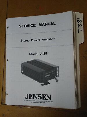 jensen   service manual original repair book stereo car radio amp
