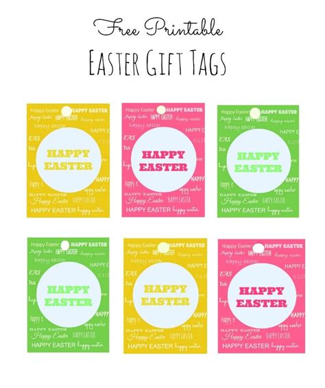 easter gift tag template  printable  goodie bags