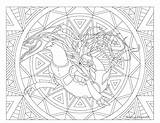 Rayquaza Windingpathsart Coloriage Getdrawings Blaziken Mandala Malvorlagen Sheets Pokémon Méga Getcolorings sketch template