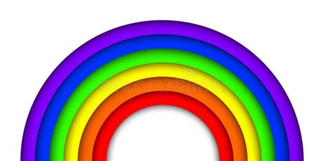 arco iris de papel 3d stock de ilustración ilustración de geométrico