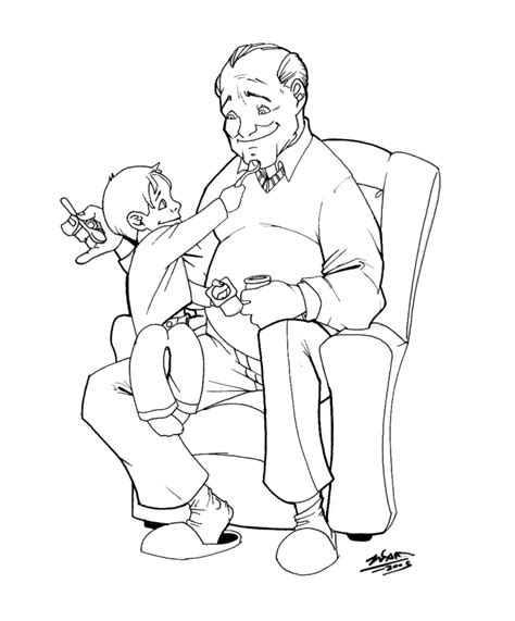 Grandpa And Grandson Ink By Thenota On Deviantart