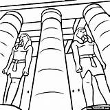 Temple Luxor Egypt Coloring Pages Thecolor sketch template