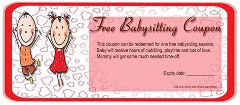 template printable babysitting coupon neil diamondsongs