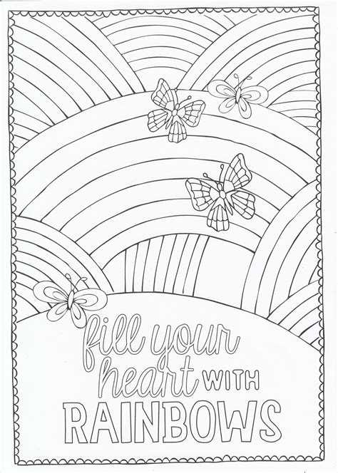detailed rainbow coloring pages  adults thekidsworksheet