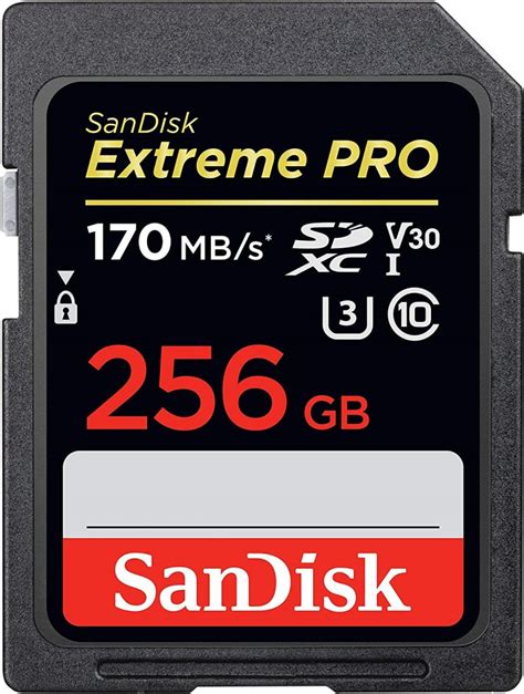 Sandisk Extreme Pro 256 Gb Sdxc 170mbs Memory Card For Cameras
