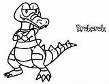 Pokemon Krokorok Coloring Pages Printable Krookodile Categories sketch template