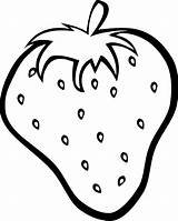 Coloring Fruit Pages Colouring Kids Food Clip Strawberries Outline Clipart Print Strawberry Kindergarten sketch template