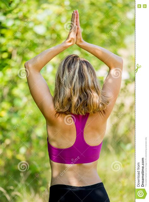 upward salute yoga pose stock image image  athletic light