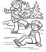 Coloring Pages Ice Skating Color Print Kids sketch template