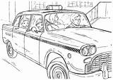 Taxi Coloring Pages York Colouring Adult Colorkid Taxis Cab City Color Usa Brooklyn Kids Cars Activityvillage sketch template