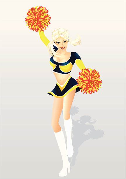 best cheerleader pom pom sex symbol sport illustrations royalty free