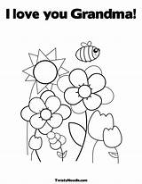 Pages Grandma Coloring Mothers Happy Getcolorings sketch template